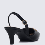 Portia Comfy Heels In Black