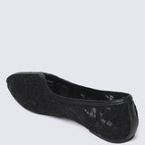 Peony Comfy Ballerina In Black