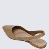Kate Woven Comfy Ballerina In Tan