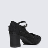 Candrea Comfy Heels In Black