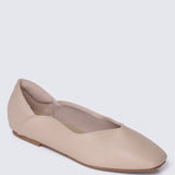 Etta Comfy Ballerina In Nude Pink