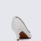 Dahlia Comfy Pumps In White