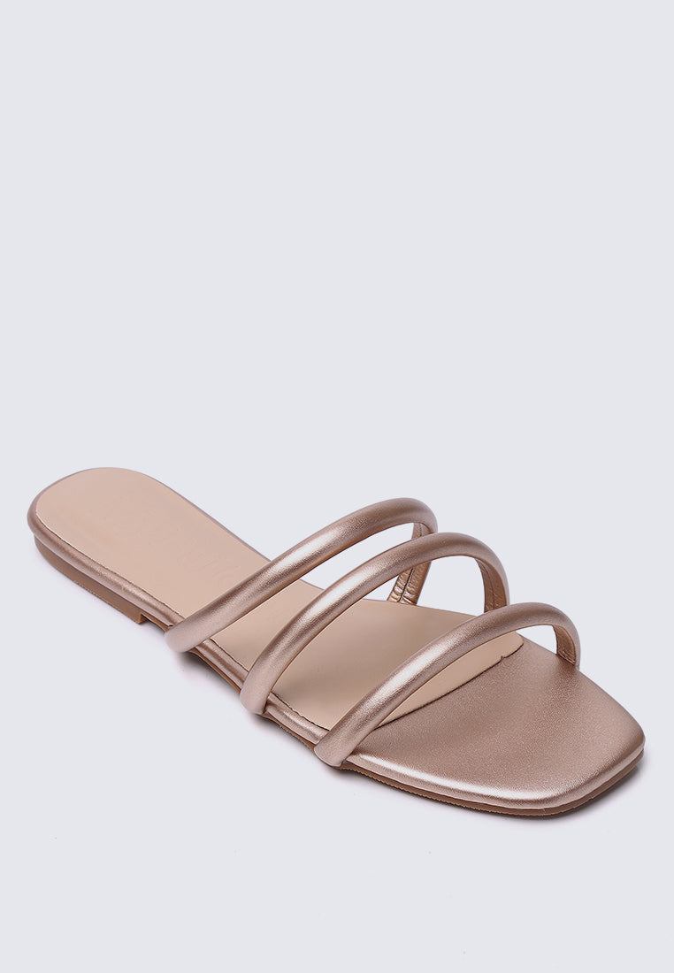 Nevaeh Comfy Sandals In Rose Gold