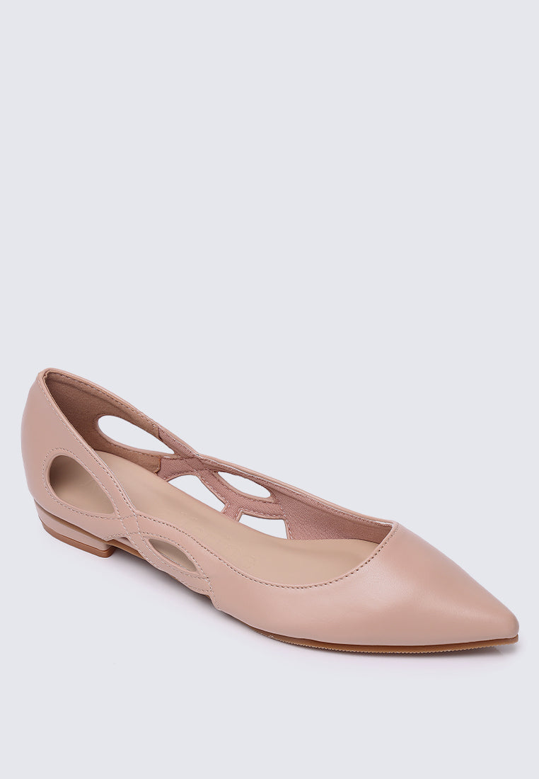 Eloise Comfy Flats In Blush