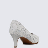 Kassia Comfy Heels In Silver