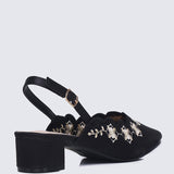 Anastasia Comfy Heels In Black