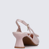 Mirabelle Comfy Heels In Nude Pink