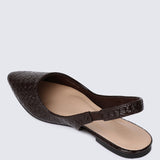 Kate Woven Comfy Ballerina In Espresso