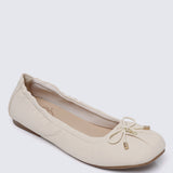 Stella Comfy Ballerina In Beige
