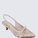 Cyanelle Comfy Heels In Nude