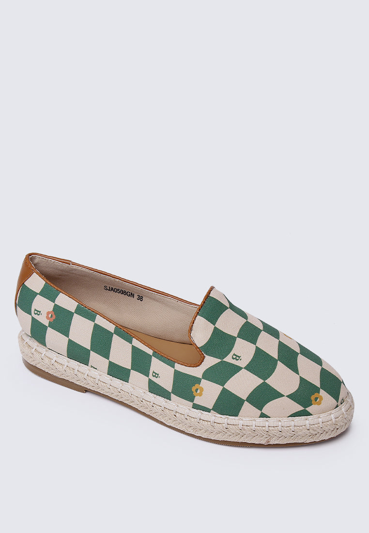 Patchworks for Me Comfy Espadrilles In Green