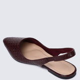 Kate Woven Comfy Ballerina In Burgundy