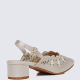 Anastasia Comfy Heels In Champagne