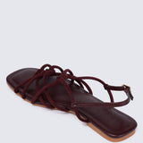 Naomi Comfy Sandals In Burgundy