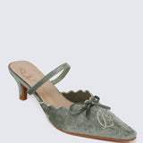 Lisbeth Comfy Heels In Green