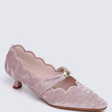 Sarah Comfy Heels In Pink