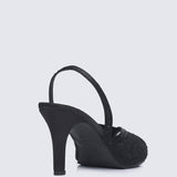 Alora Comfy Heels In Black
