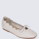 Clarimond Comfy Ballerina In Beige
