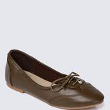 Bellamy Comfy Ballerina In Espresso