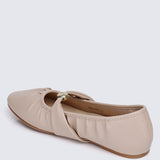Rowena Comfy Ballerina In Tan