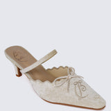 Lisbeth Comfy Heels In Beige