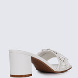Cyrene Comfy Heels In Off White
