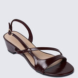 Yeemi Comfy Heels In Chocolate