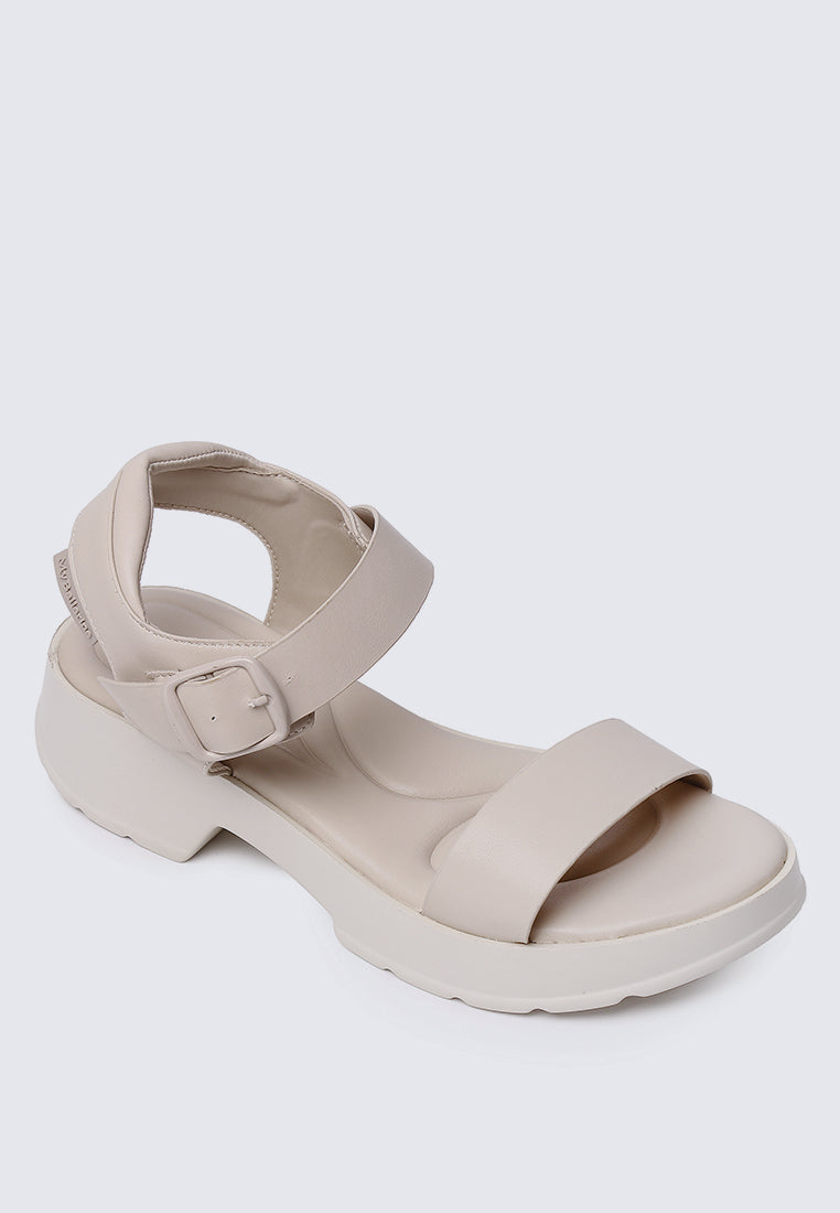 Go Walk Comfy Sandals In Almond