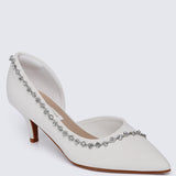 Dahlia Comfy Pumps In White
