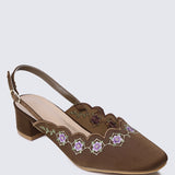 Anastasia Comfy Heels In Coffee