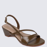 Yeemi Comfy Heels In Taupe