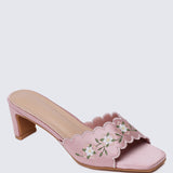 Katarina Comfy Heels In Pink