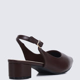 Valerie Comfy Heels In Espresso
