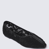 Peony Comfy Ballerina In Black