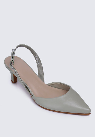 Vicky Comfy Heels In Sage Green