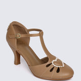 Lovella Comfy Heels In Brown