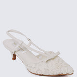 Colette Comfy Heels In Beige