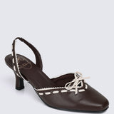 Maison Comfy Heels In Espresso
