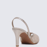 Alora Comfy Heels In Taupe