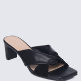 Tiramisu Comfy Heels In Black