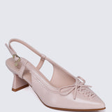 Mirabelle Comfy Heels In Nude Pink