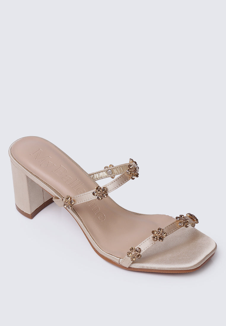 Kinley Comfy Heels In Gold