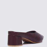 Lani Comfy Heels In Maroon