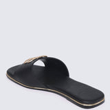 Toffee Comfy Sandals In Black