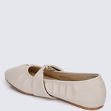 Rowena Comfy Ballerina In Almond