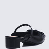 Cocoa Crème Comfy Heels In Black