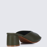 Nami Ultra WideFit Comfy Heels In Olive