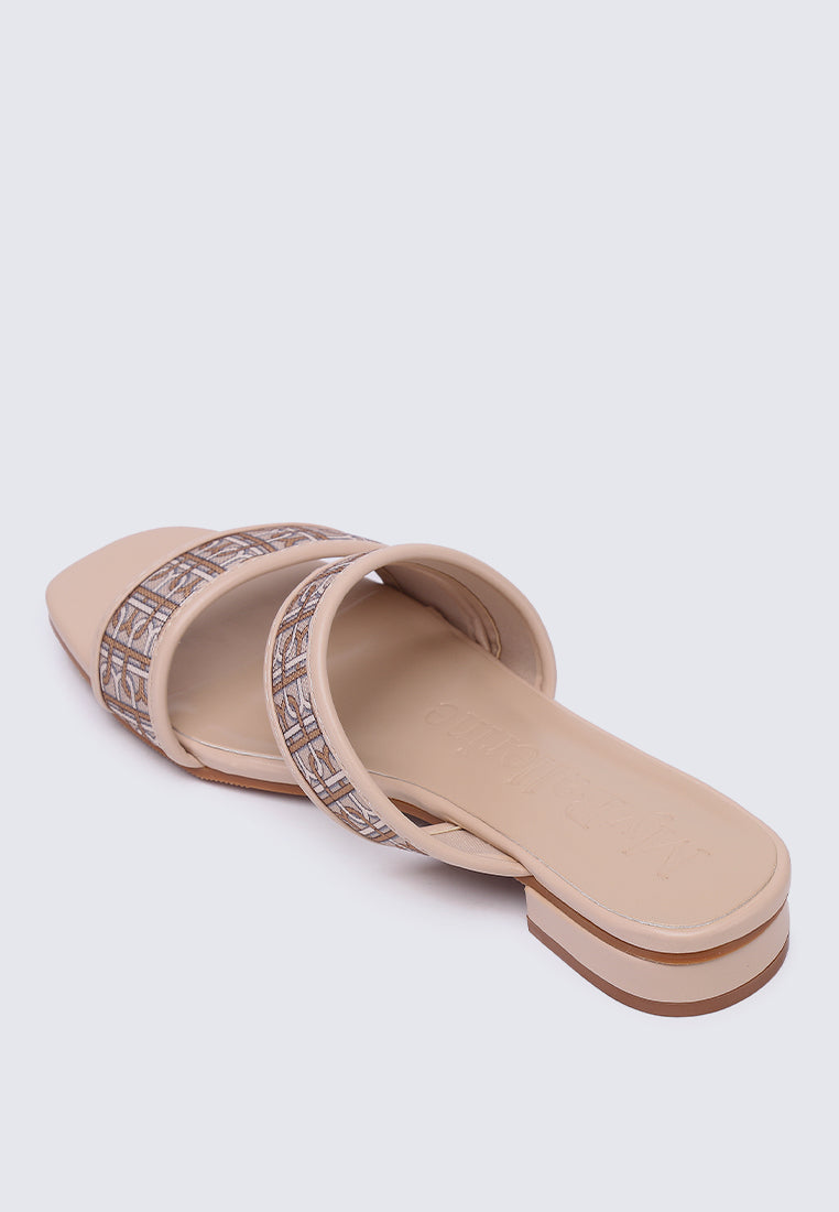 Myra Comfy Sandals In Almond