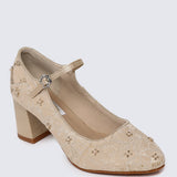 Candrea Comfy Heels In Nude