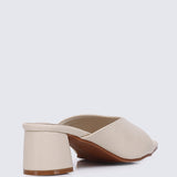 Nami Ultra WideFit Comfy Heels In Beige
